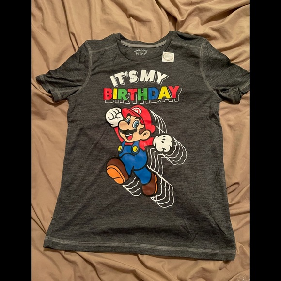 Mario Birthday Shirt Size 12 - Picture 1 of 4